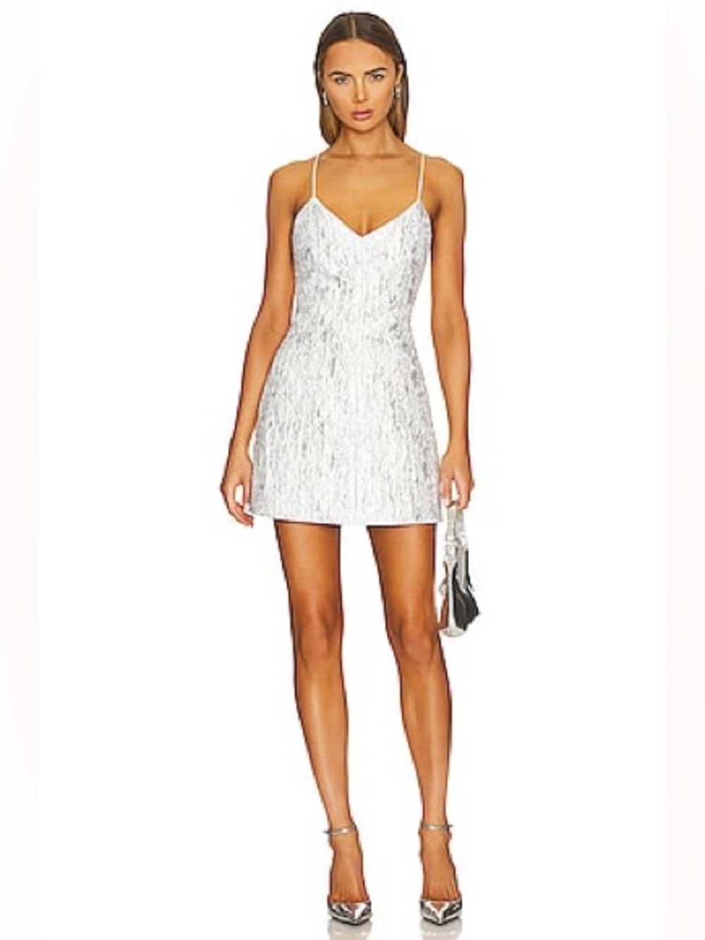 Alice + Olivia Tayla Intern Mini Dress White NWT Size 4 Sold Out